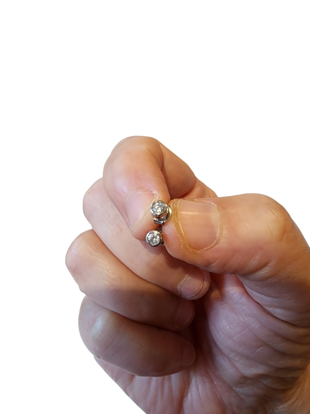 Classic Silver CZ Stud Earrings - Clear Crystal